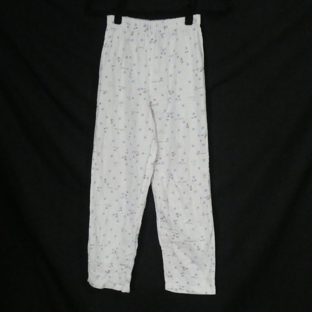 Unbranded | small 155/66A | Whimsical White Pajama Bottoms | Elastic Waistband